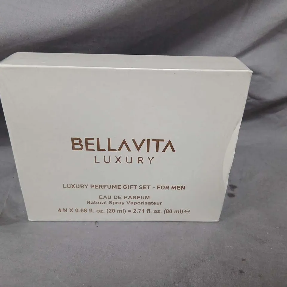 BOXED BELLAVITA LUXURY PERFUME GIFT SET FOR MEN 4 X 20ML