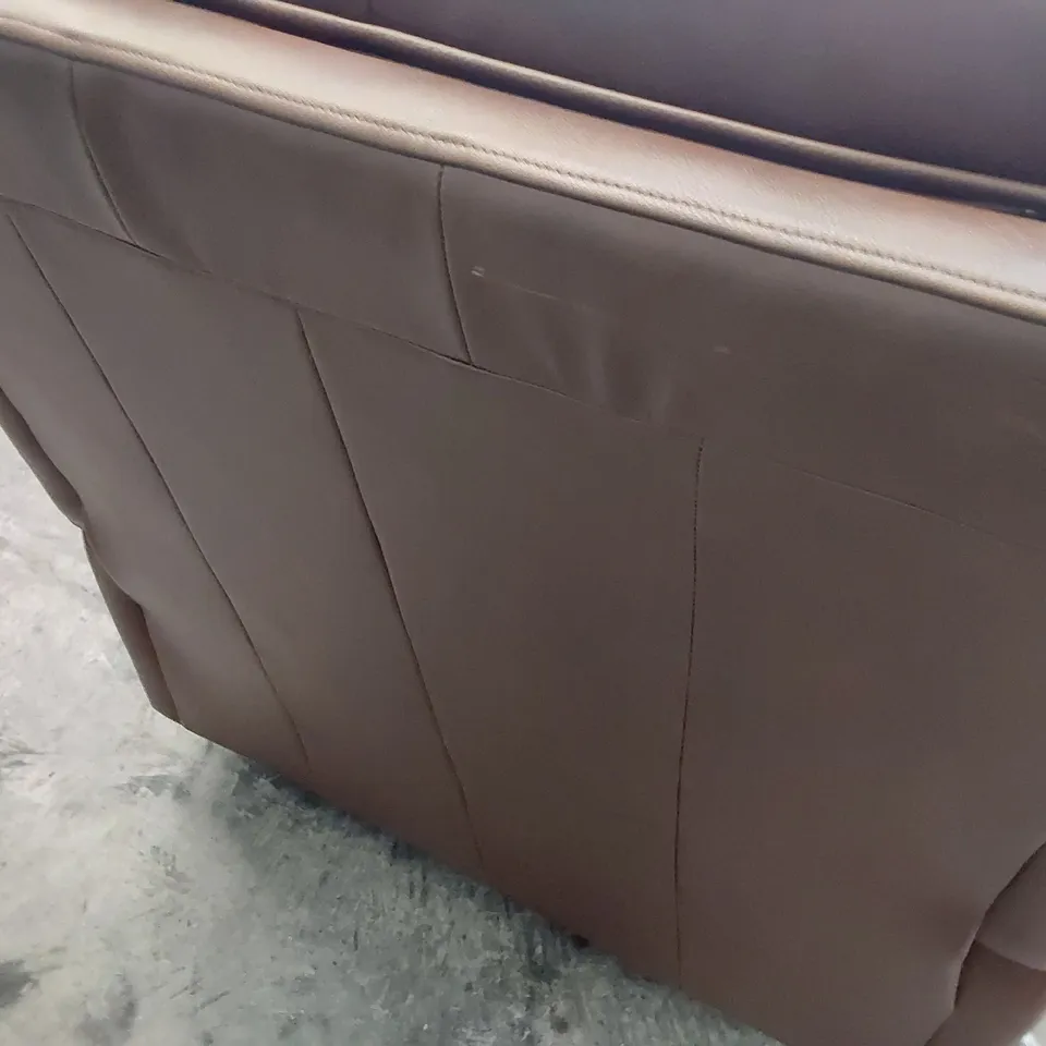 QUALITY BRITISH DESIGNER G PLAN GREENWICH POWER RECLINING SNUGGLER CHAIR CAPRI OAK LEATHER 