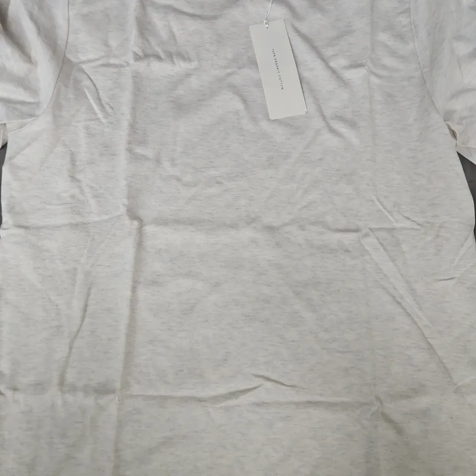 ARKET CREW NECK T-SHIRT IN SUN BLEACHED SANDSTONE SIZE SMALL