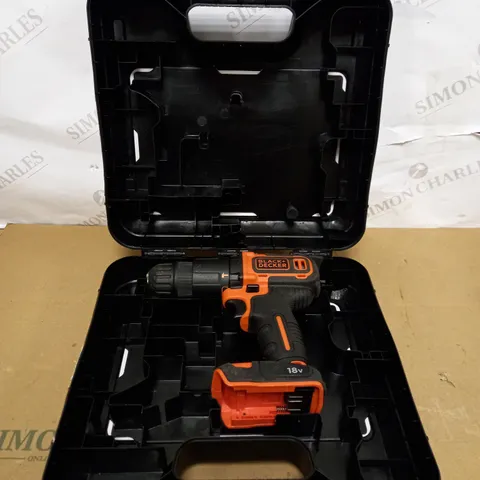 BLACK+DECKER 18 V CORDLESS 2-GEAR COMBI HAMMER DRILL POWER TOOL