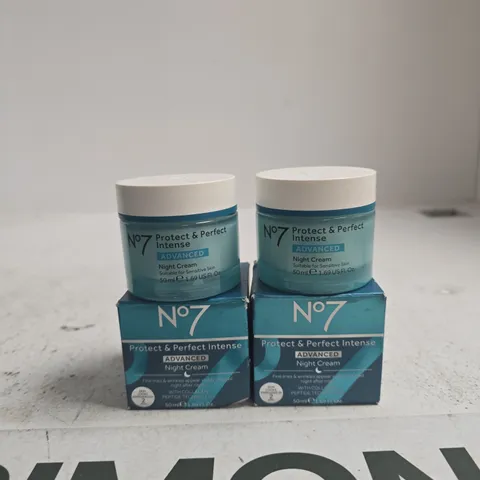 NO7 PROTECT & PERFECT INTENSE NIGHT CREAM – 2 X 50ML JARS (FACIAL SKIN CARE)