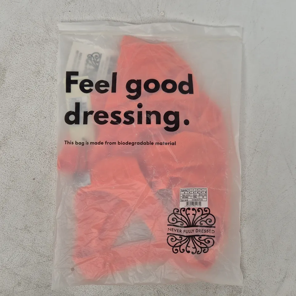 BAGGED NEVER FULLY DRESSED CORAL SCOOP NECK RIB TANK SIZE UK MEDIUM