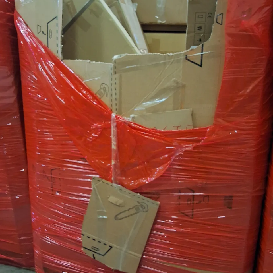 PALLET OF ASSORTED HOUSEHOLD GOODS AND PRODUCTS TO INCLUDE;RETRACTABLE SAFETY GATE,CRYSTAL CHANDELIER,PHOTO FRAME