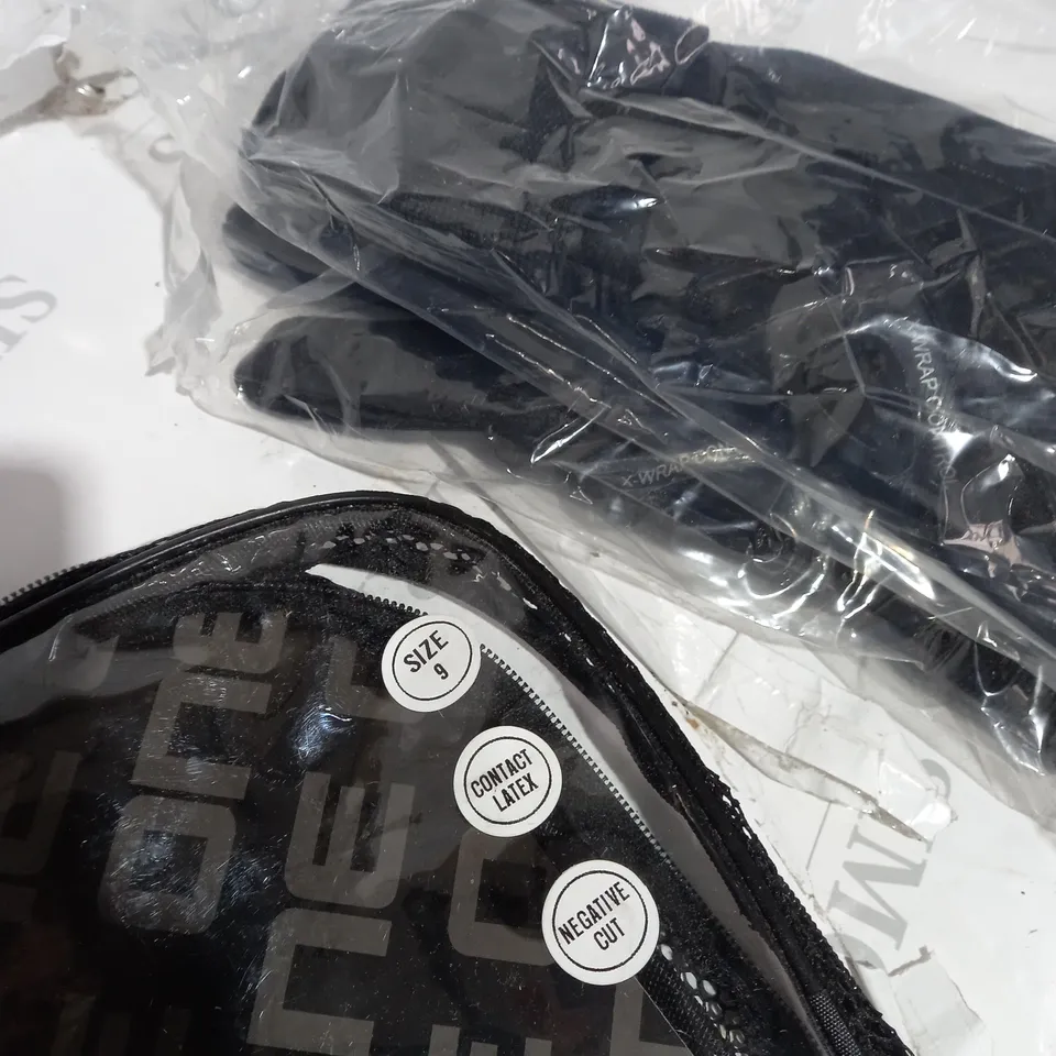 2 X PAIRS OF ONE FOOTBALL GLOVES SIZE 9 