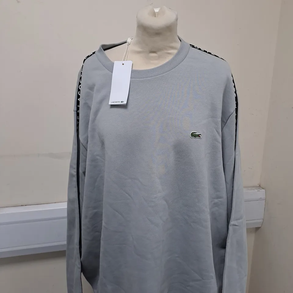 GREY LACOSTE JUMPER SIZE 3XL 
