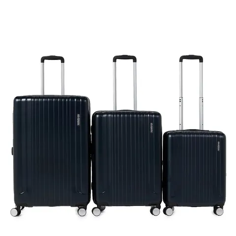 AMERICAN TOURISTER 3 PIECE SKY RAIL COMPLETE SUITCASE SET NAVY
