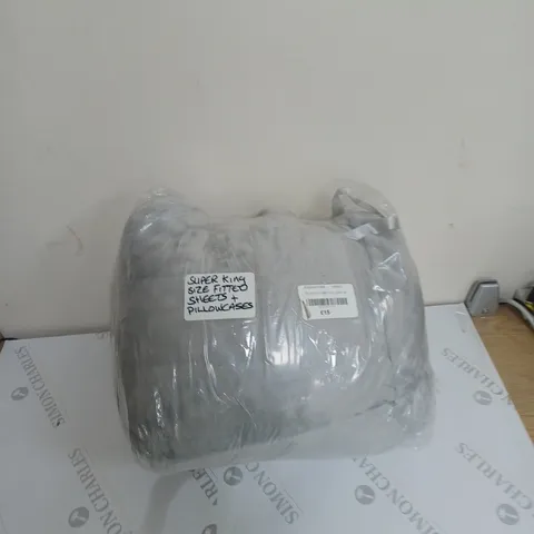 COZEE HOME VELVET LIGHT GREY SUPERKING SIZE DUVET SET 