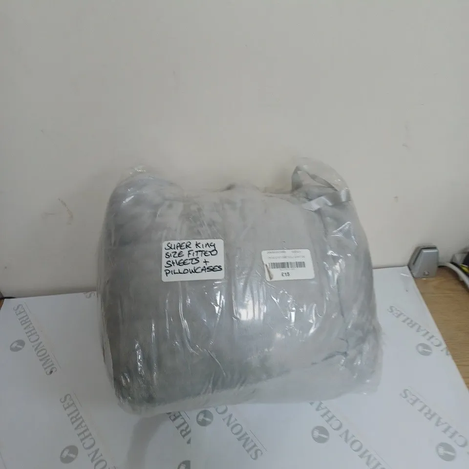 COZEE HOME VELVET LIGHT GREY SUPERKING SIZE DUVET SET 
