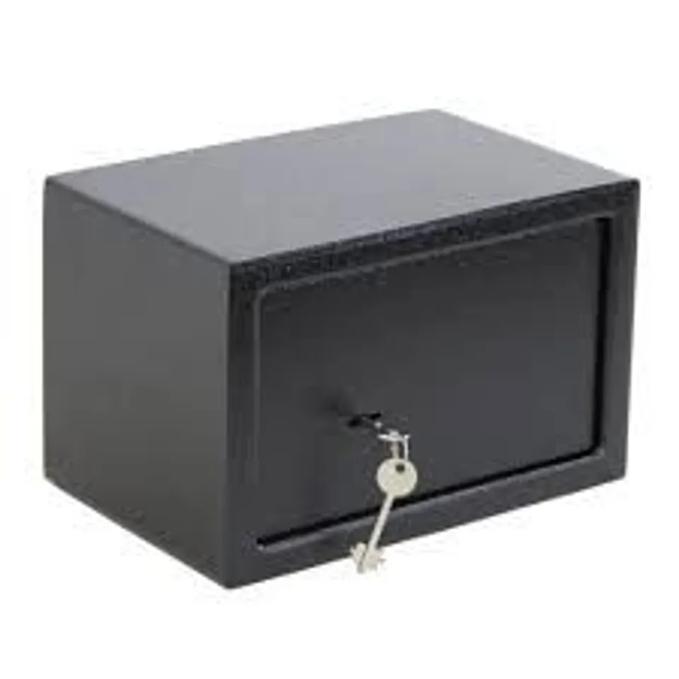 BOXED 10L KEY OPERATED STEEL SAFE BOX SECURITY HOME OFFICE