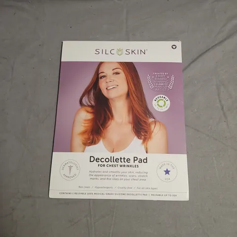 SEALED SILCSKIN DECOLLETTE PAD FOR CHEST WRINKLES – REUSABLE SILICONE PAD