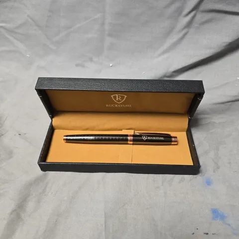 RUCKSTUHL STAINLESS STEEL LUXURY PEN IN GIFT BOX – HAND ASSEMBLED 