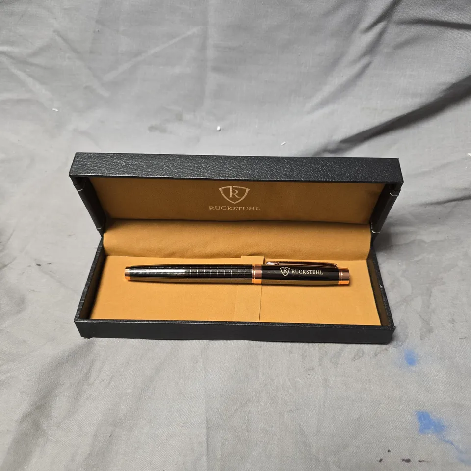 RUCKSTUHL STAINLESS STEEL LUXURY PEN IN GIFT BOX – HAND ASSEMBLED 