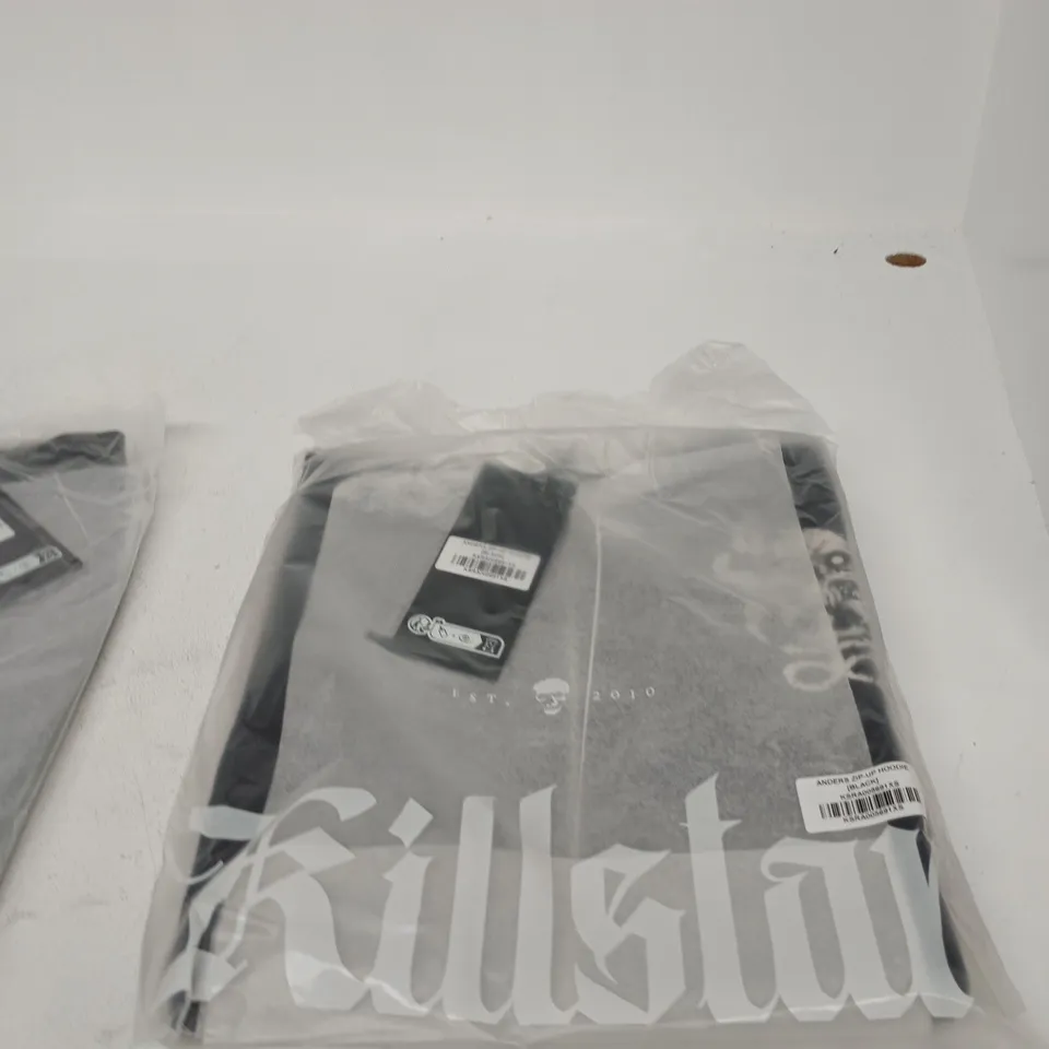 BOX OF APPROXIMATELY 20 BRAND NEW ASSORTED KILLSTAR CLOTHING ITEMS INCLUDING ANDERS ZIP HOODIE AND NIGHTS OF OBSIDIAN TROUSERS