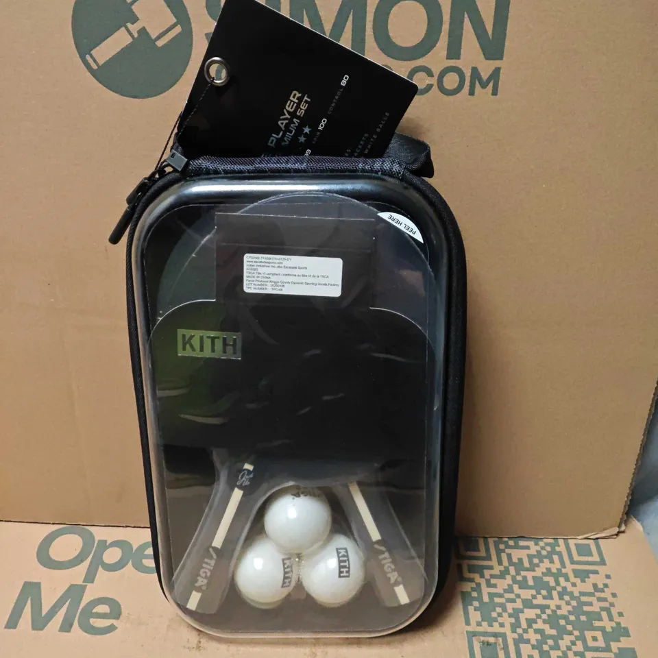 STIGA 2-PLAYER PREMIUM TABLE TENNIS SET – 2 RACKETS + 3 WHITE BALLS (CARRY CASE INCLUDED)