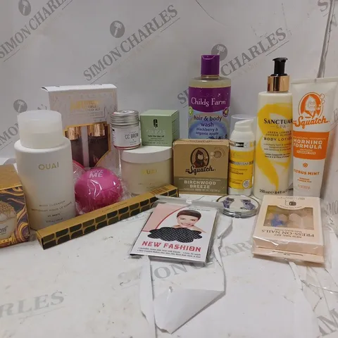 LOT OF BEAUTY PRODUCTS TO INCLUDE BODY CREME, POCKET MIRROR, ETC
