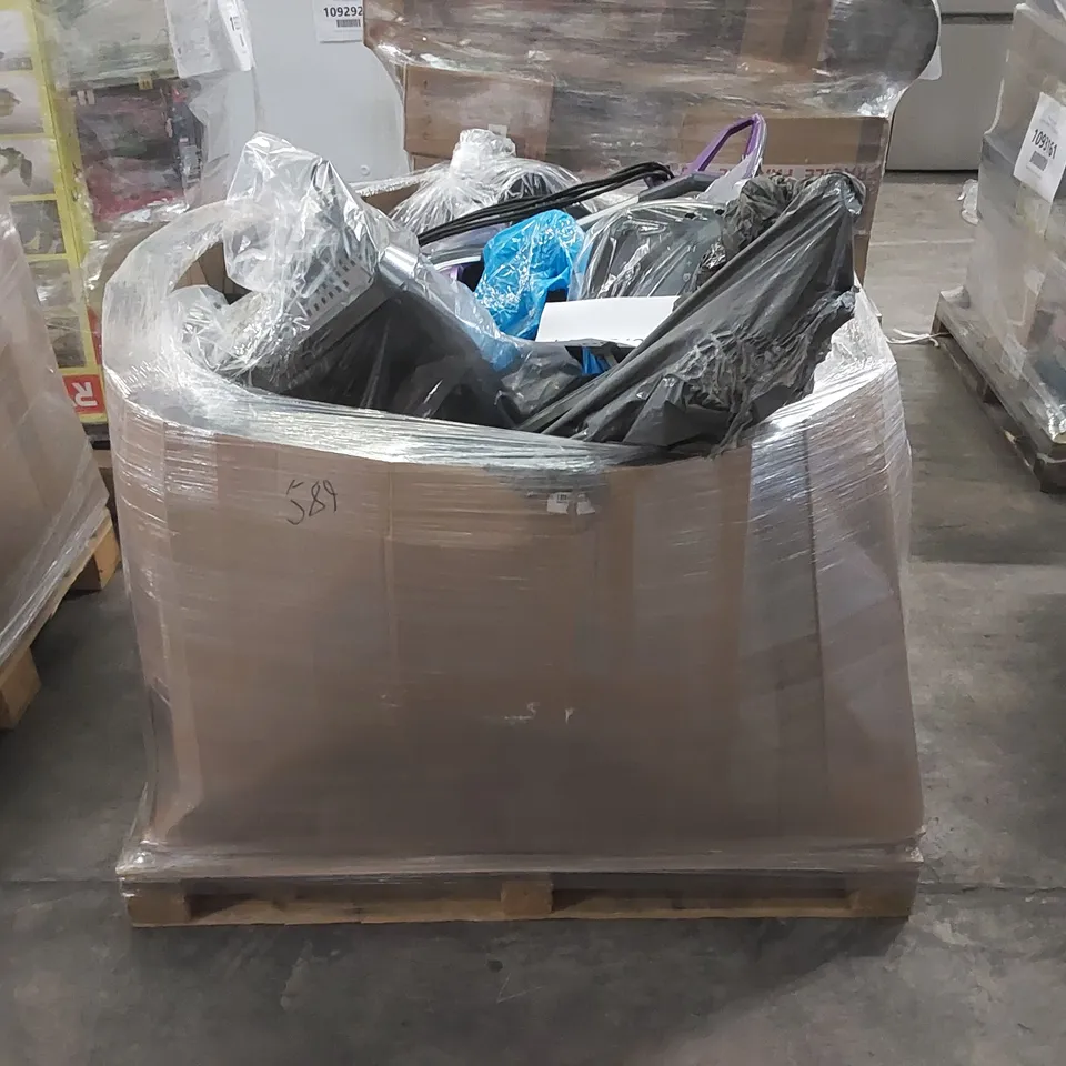PALLET OF APPROXIMATELY 21 UNPROCESSED RAW RETURN HOUSEHOLD AND ELECTRICAL GOODS TO INCLUDE;