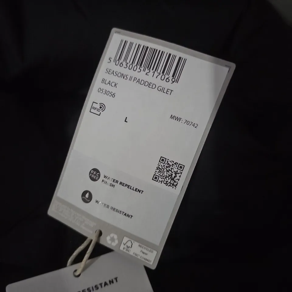 MOUNTAIN WAREHOUSE SEASONS II PADDED GILET – BLACK, SIZE L