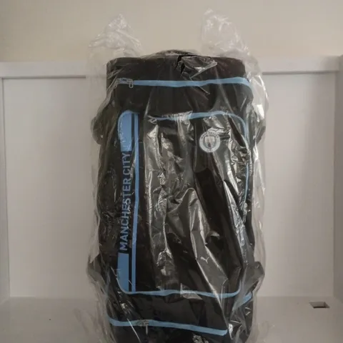 PUMA MANCHESTER CITY FOOTBALL CLUB LARGE WHEEL BAG BLACK/LIGHT BLUE TAGGED