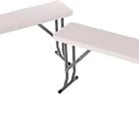 BOXED OYPLA 2X 3FT 95CM FOLDING HEAVY DUTY OUTDOOR 2 PERSON TRESTLE BENCH CHAIR