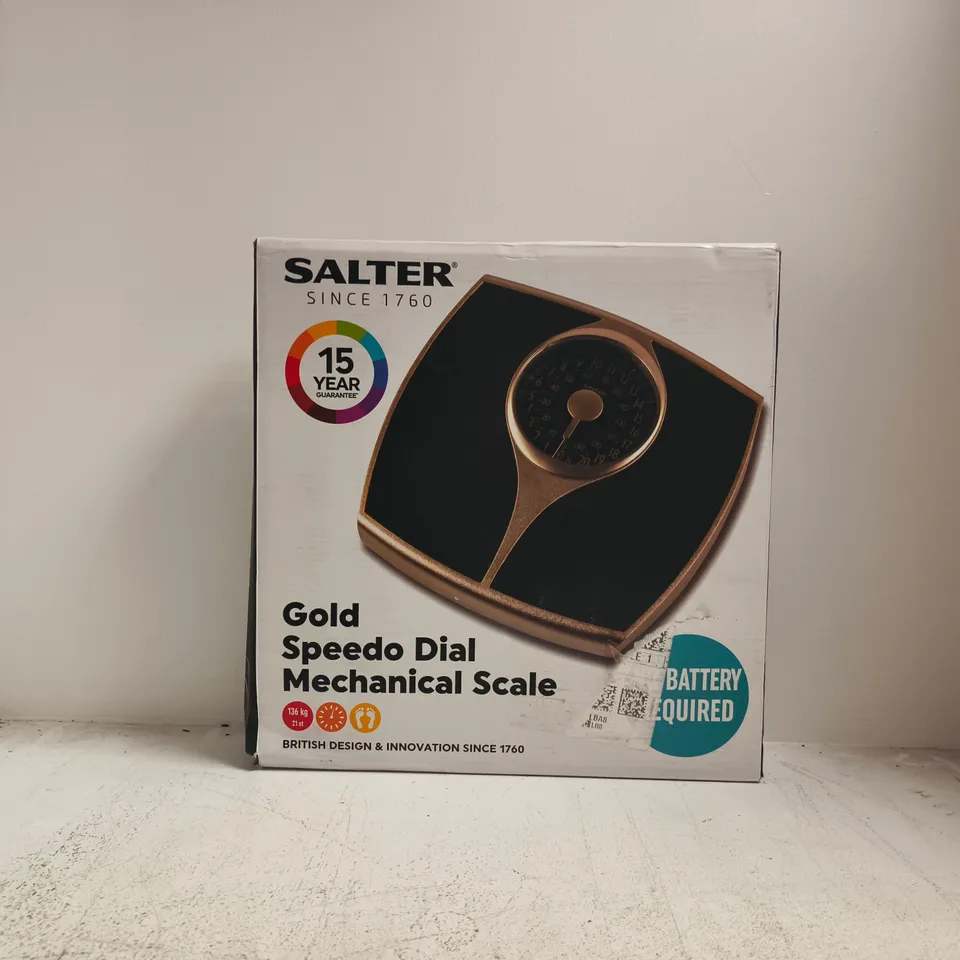 SALTER GOLD SPEEDO DIAL MECHANICAL SCALE – BOXED