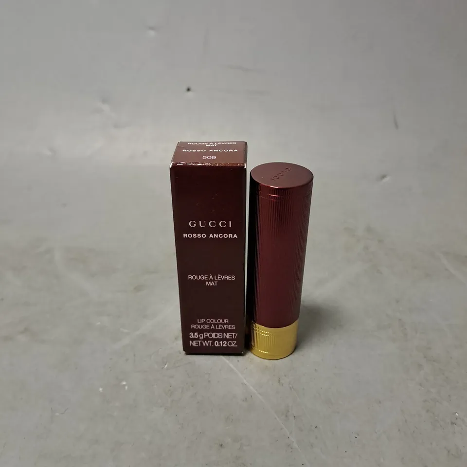 GUCCI LIP COLOUR IN 509 ROSSO ANCORA 3.5G