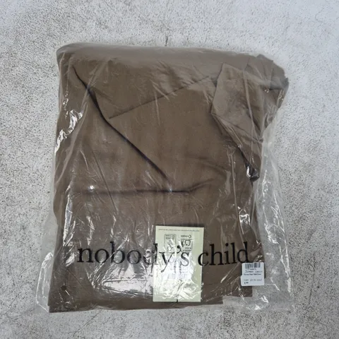 BAGGED NOBODY'S CHILD MASON SHIRT MIDI DRESS IN KHAKI GREEN SIZE UK 6