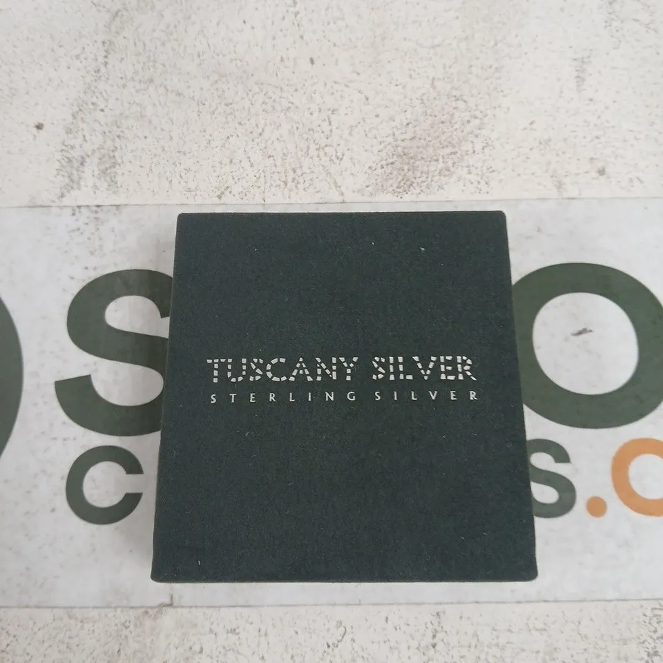 TUSCAN SILVER STERLING SILVER TREE MOTIF EARRINGS IN BOX