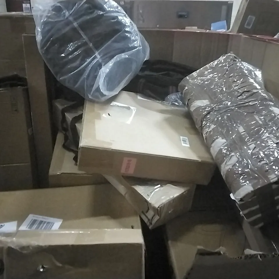 PALLET OF ASSORTED PRODUCTS AND HOUSEHOLD GOODS TO INCLUDE;WARDROBE ON WHEELS,TOILET SEAT,FAN