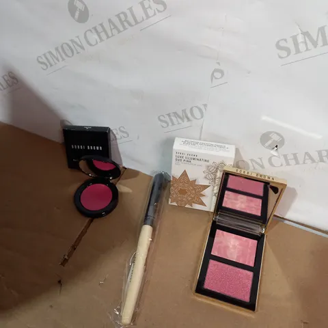 BOBBI BROWN SHEER POWDER BRUSH, POT ROUGE AND HIGHLIGHTING POWDER	