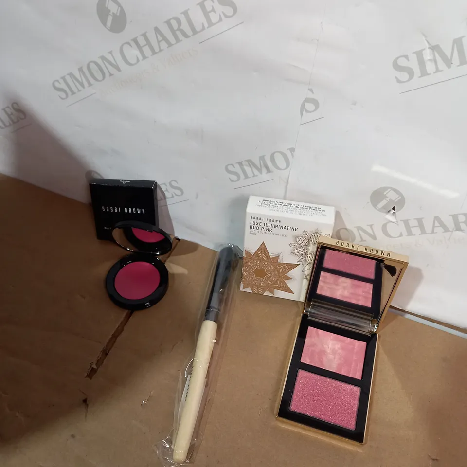 BOBBI BROWN SHEER POWDER BRUSH, POT ROUGE AND HIGHLIGHTING POWDER	
