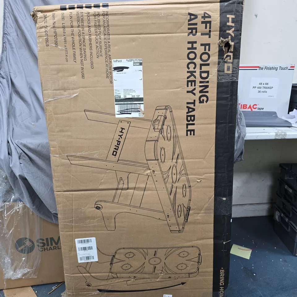 BOXED HY-PRO 4FT AIR TIME FOLDING HOCKEY TABLE - COLLECTION ONLY