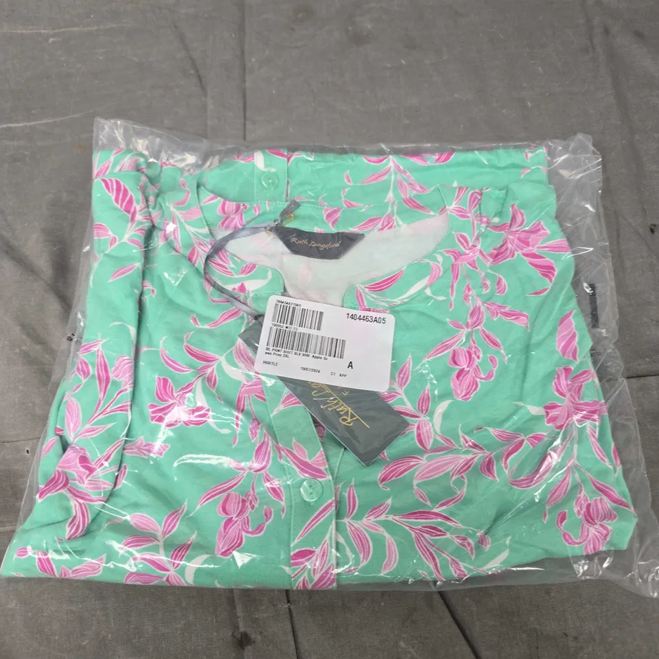 RUTH LANGSFORD FLORAL PRINT SHIRT - 2XL