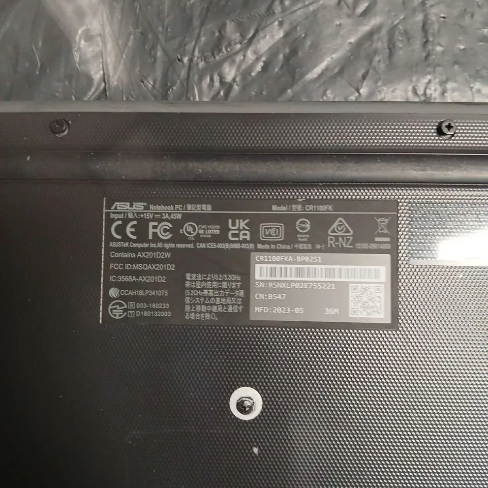 ASUS CHROMEBOOK LAPTOP CR1100FK - BLACK