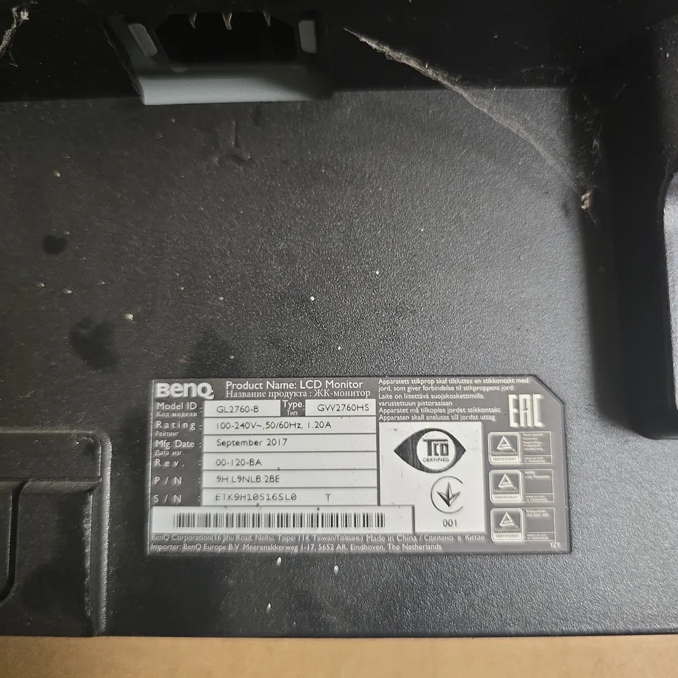 BENQ LCD MONITOR GL2760-B