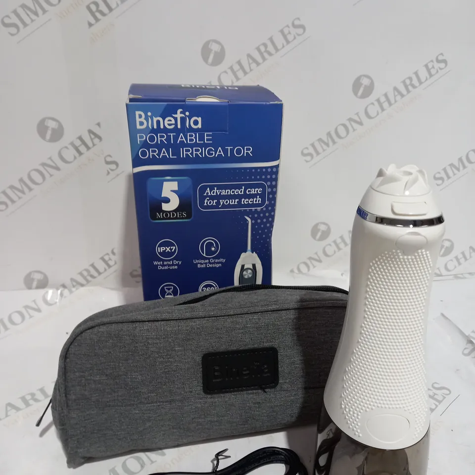 BOXED BINEFIA PORTABLE ORAL IRRIGATOR CARE FOR YOUR TEETH