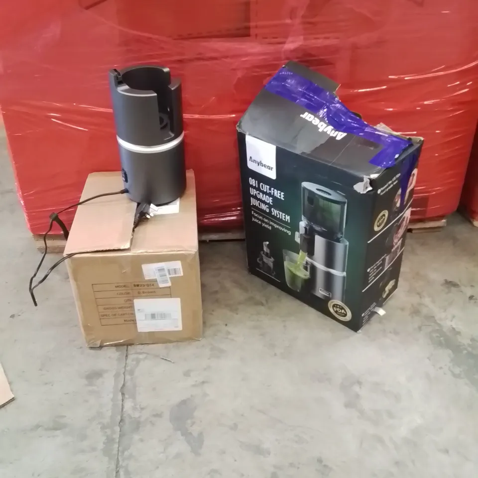 PALLET OF ASSORTED HOUSEHOLD GOODS AND PRODUCTS TO INCLUDE;UNTENSIL POT,JUICER,DEHUMIDIFIER 