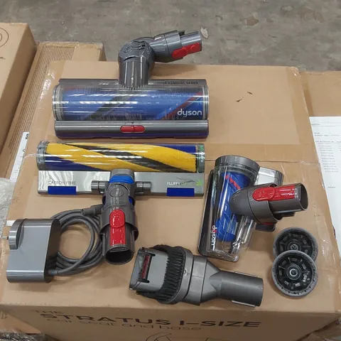 BOX OF ASSORTED DYSON VACUUM CLEANER PARTS
