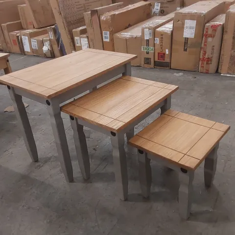 WOODEN NEST OF TABLES