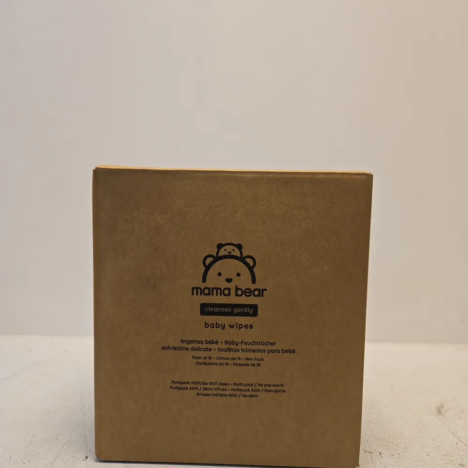 MAMA BEAR SENSITIVE BABY WIPES – BOX OF 18