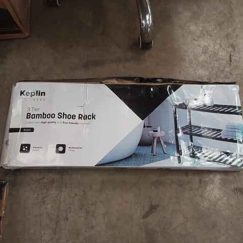 BOXED KEPLIN 3 TIER BAMBOO SHOE RACK