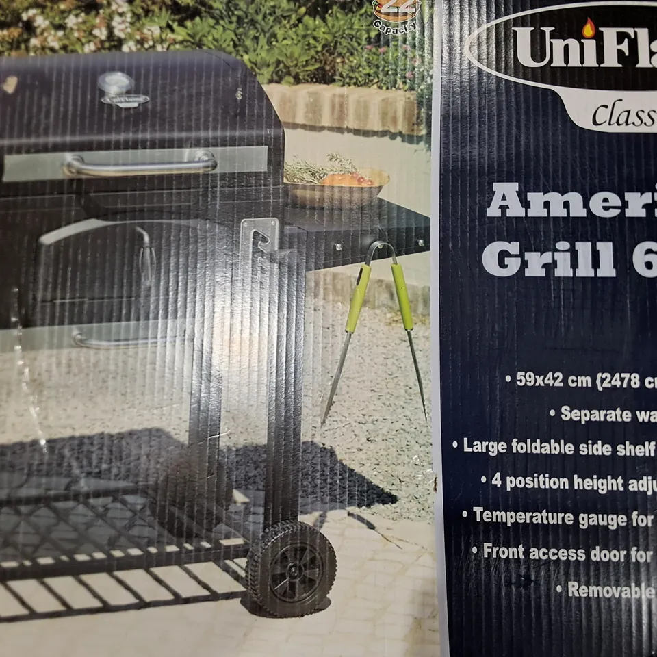 BOXED UNIFLAME AMERICAN GRILL 60CM 