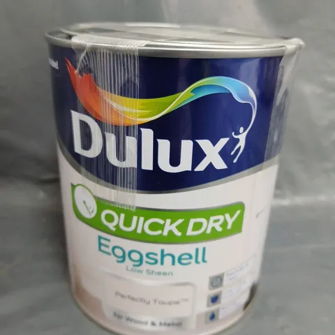 DULUX QUICK DRY PAINT - EGGSHELL PERFECTLY TAUPE - 750ML - COLLECTION ONLY