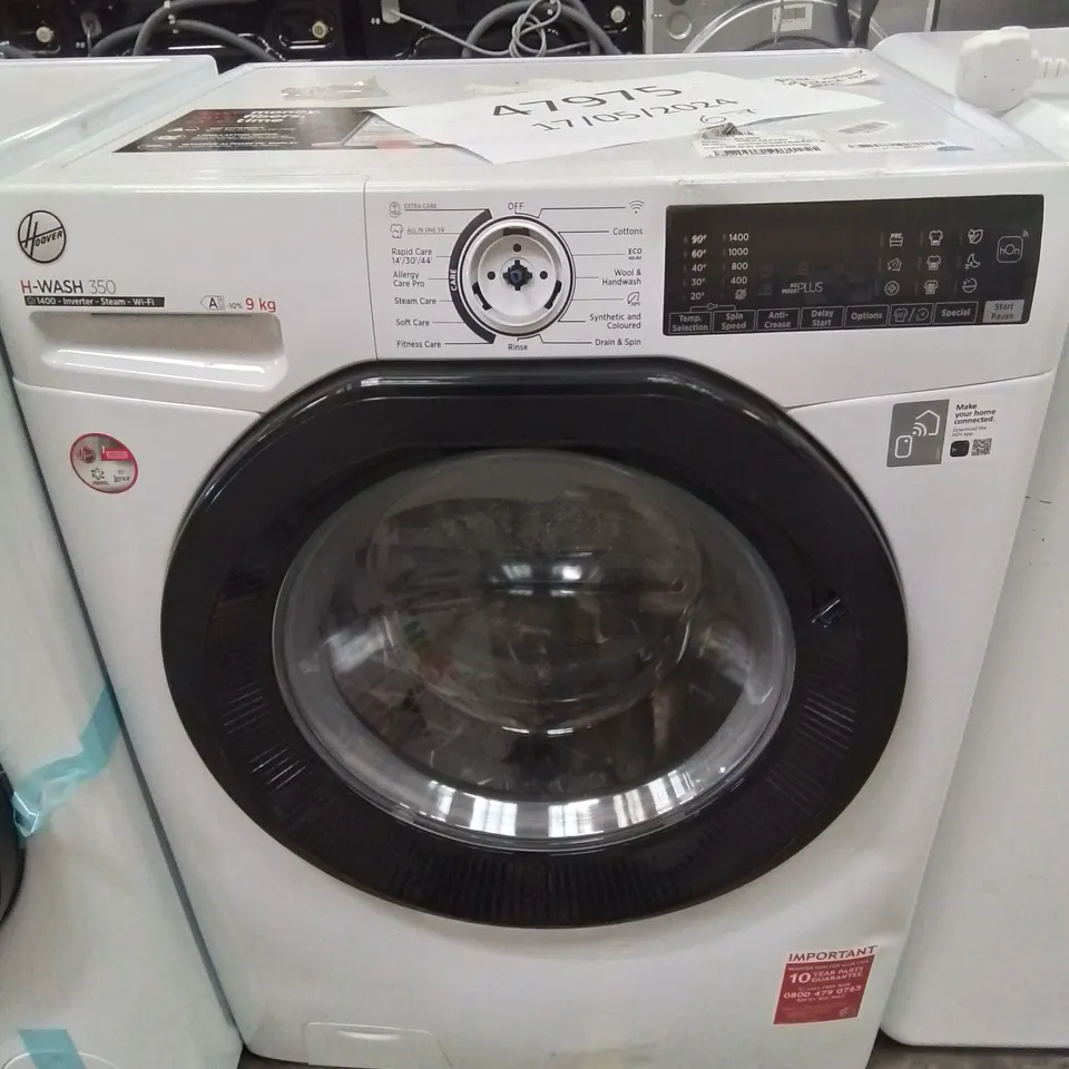 HOOVER H-WASH 350 9KG FREESTANDING WASHING MACHINE IN WHITE -COLLECTION ONLY- 