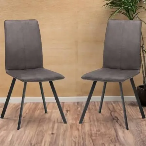 BOXED SET OF 2 JULIAN BOWEN MONROE FABRIC DINING CHAIR - CHARCOAL (1 BOX)