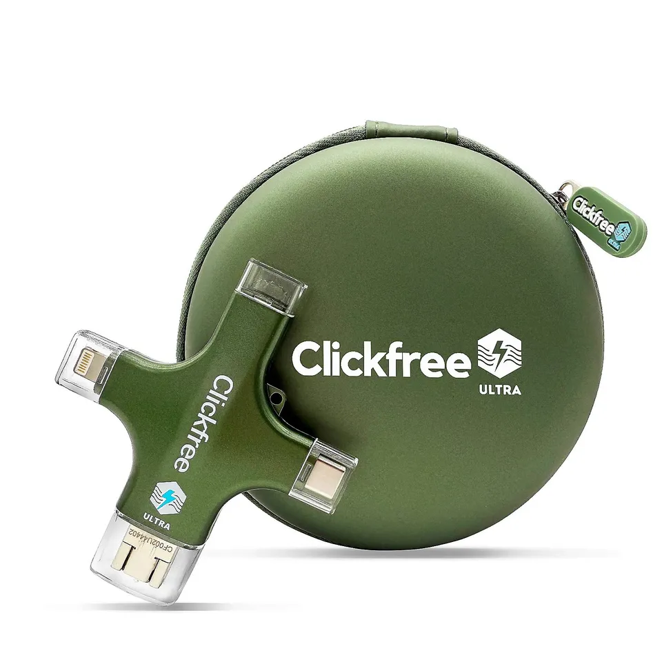 CLICKFREE ULTRA 128GB UNIVERSAL PHOTO & VIDEO BACKUP DEVICE W/ AI EDITING SUITE GREEN