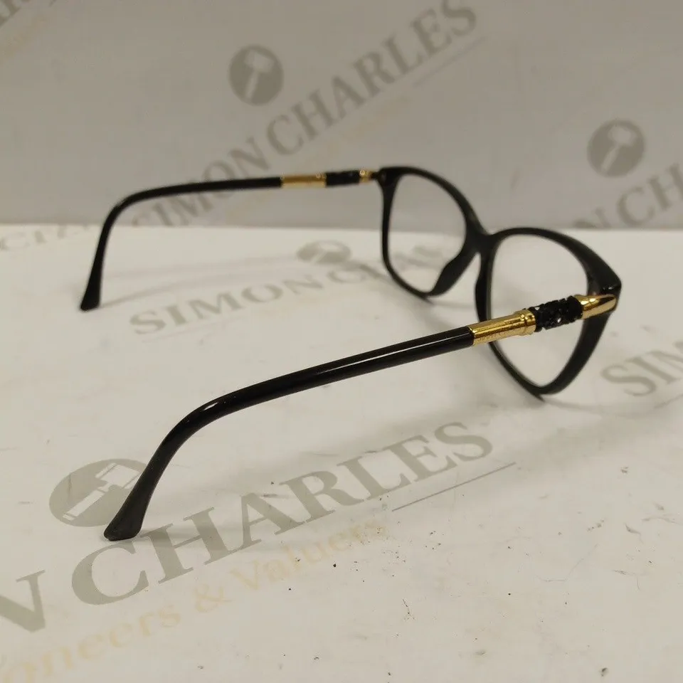 VOGUE BLACK & GOLD GLASSES WITH CASE