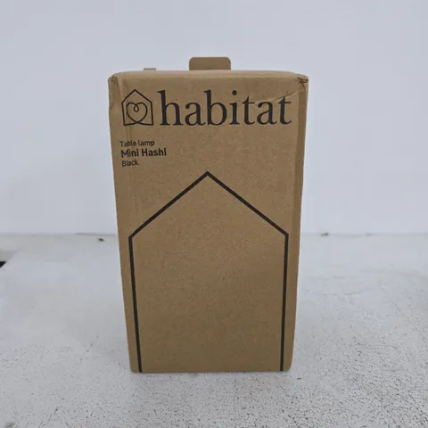 BOXED HABITAT MINI HASHI BLACK TABLE LAMP