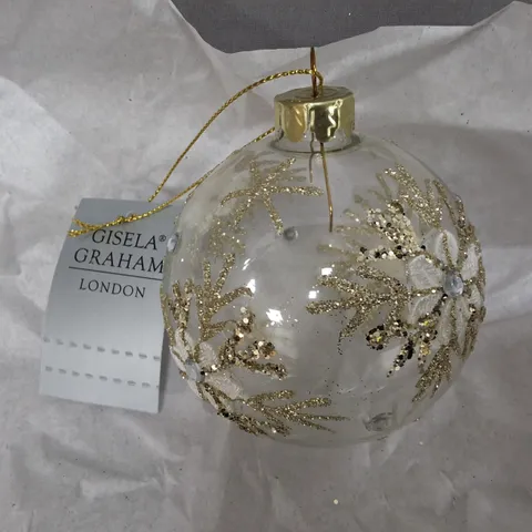 SET OF 12 GISELA GRAHAM CLEAR ICICLE BAUBLES