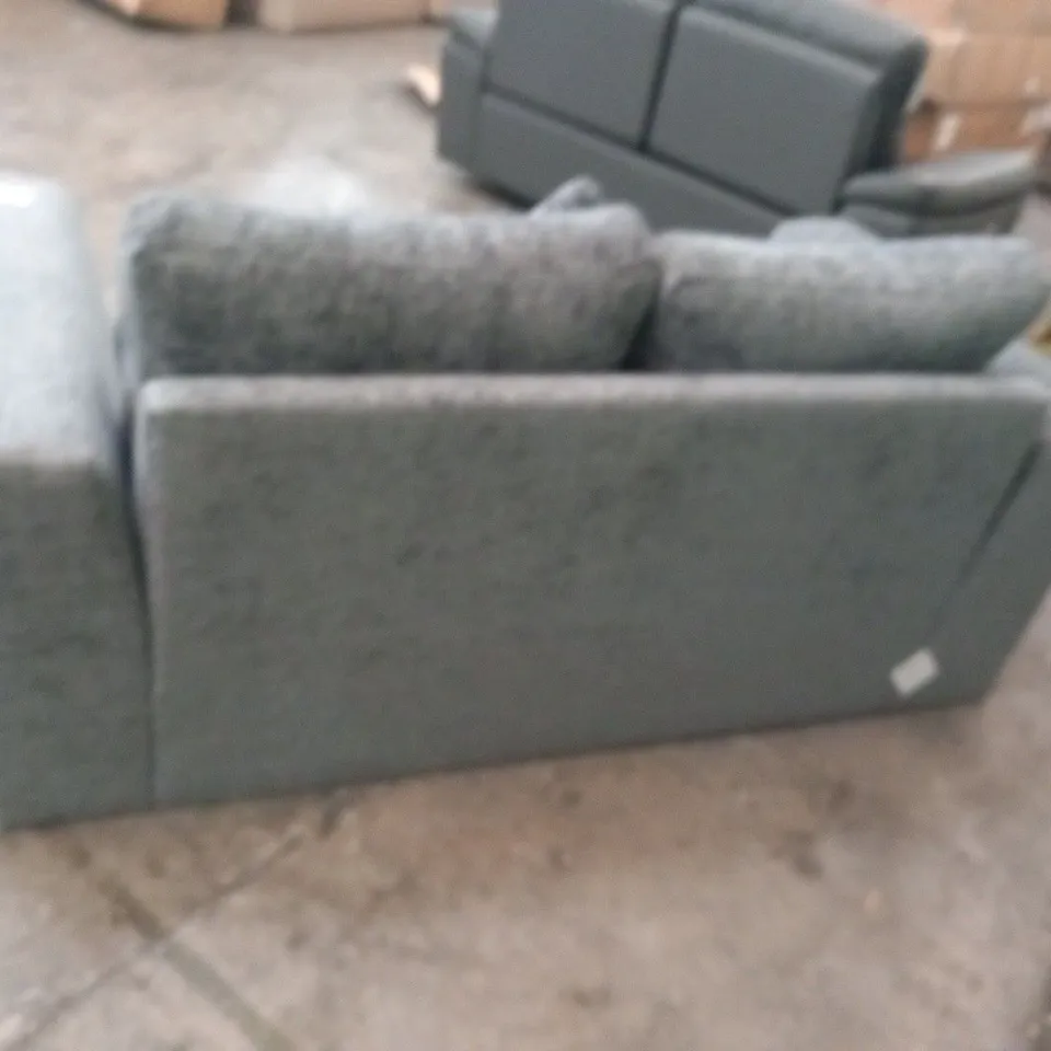 DESIGNER GREY FABRIC TWO SEATER SOFA