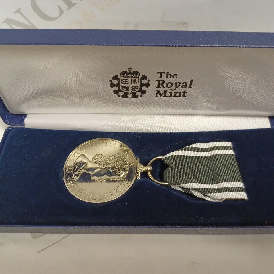 THE ROYAL MINT AMBULANCE SERVICE LONG SERVICE AND GOOD CONDUCT MEDAL